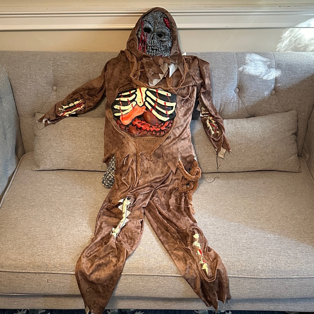 Kids Brown Skeleton Costume